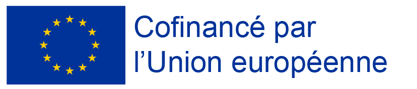 Embleme UE base Contour Blanc Cofinance Bleu